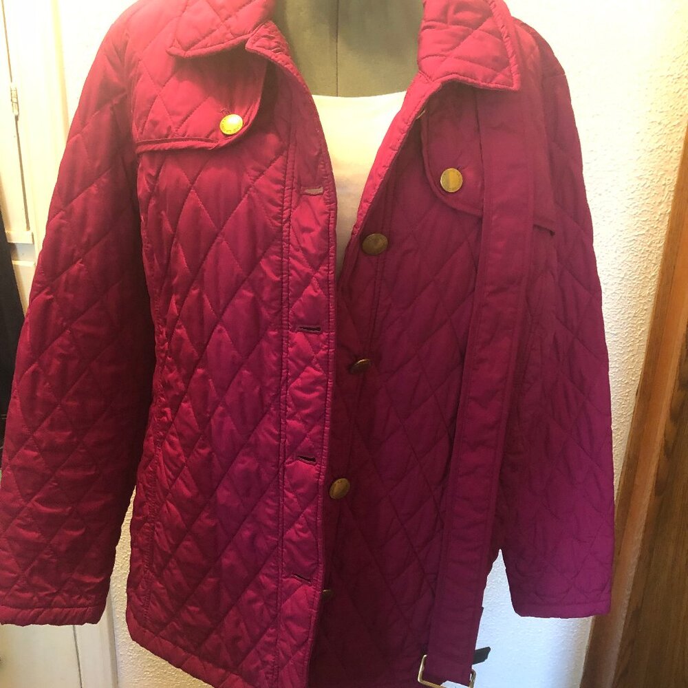 Women's 2X (20W-22W) LAND'S END Lightly Quilted Magenta Jacket